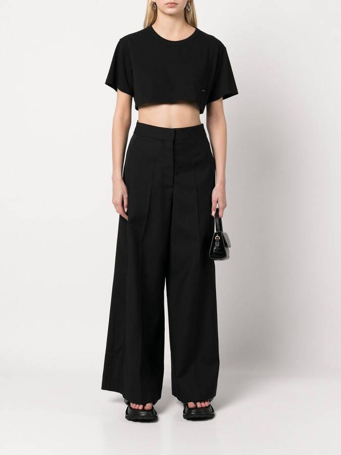 Alexander Wang Cropped T-shirt Zwart
