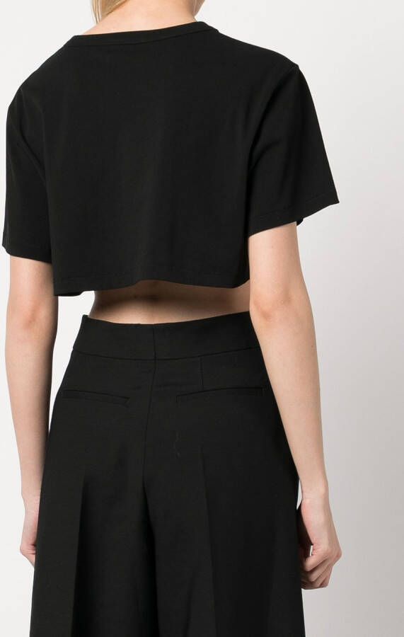Alexander Wang Cropped T-shirt Zwart