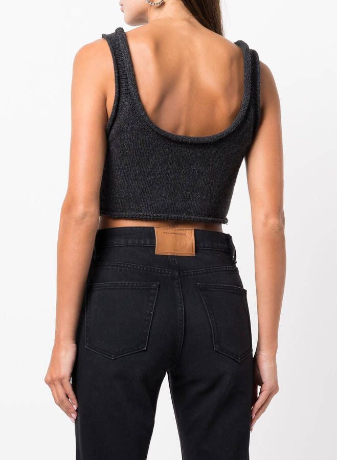 Alexander Wang Cropped tanktop Zwart