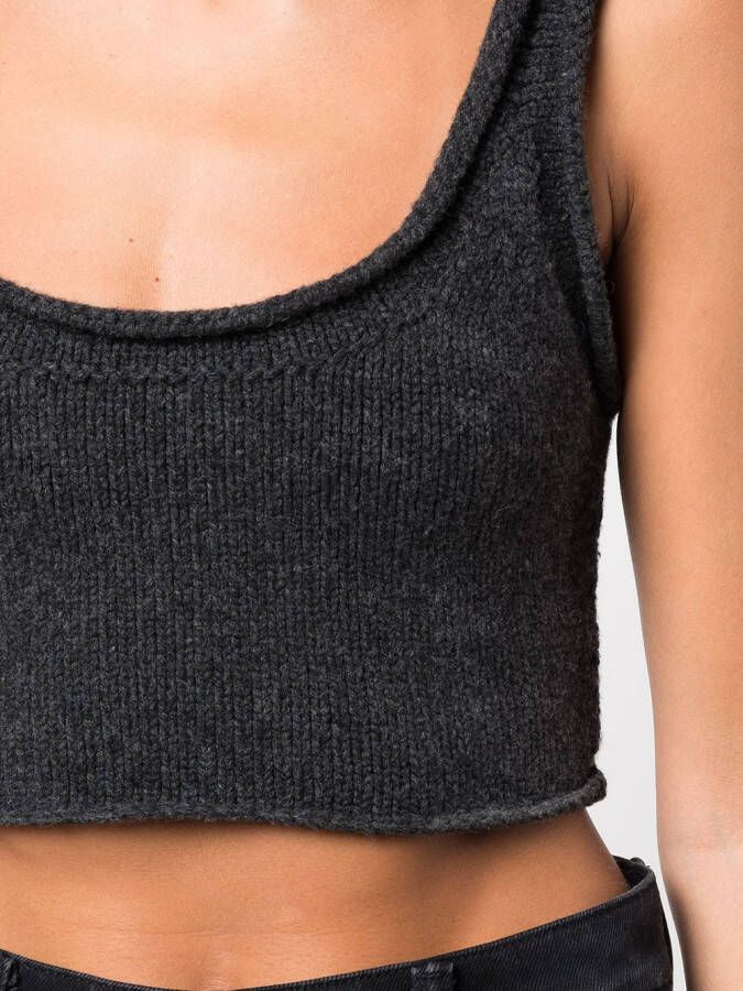 Alexander Wang Cropped tanktop Zwart
