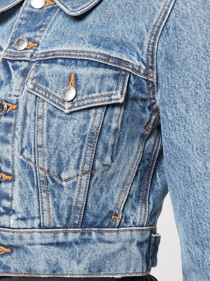 Alexander Wang Cropped truckerjack Blauw