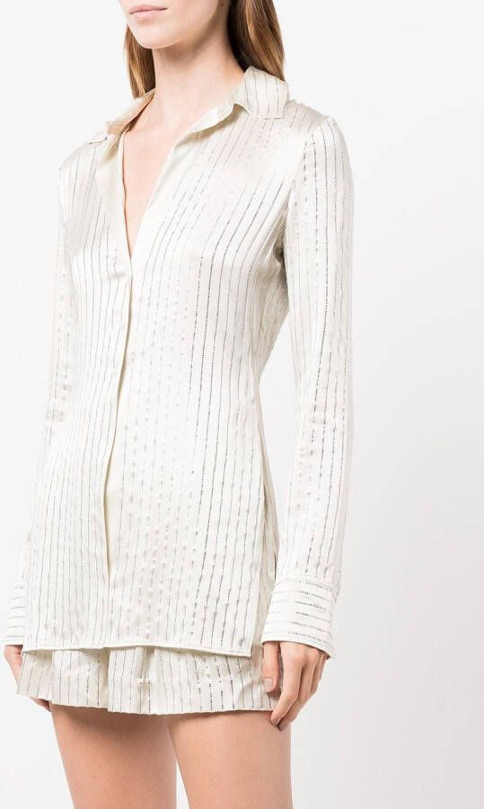 Alexander Wang Blouse verfraaid met kristallen Beige
