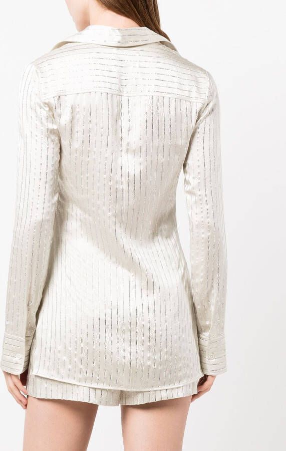 Alexander Wang Blouse verfraaid met kristallen Beige