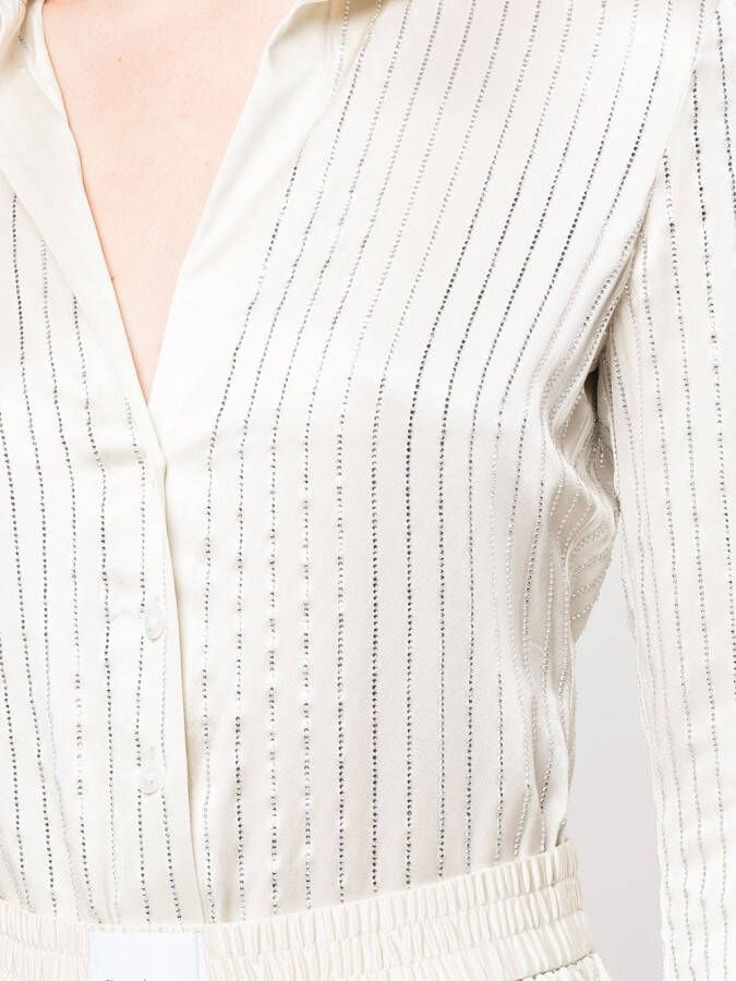 Alexander Wang Blouse verfraaid met kristallen Beige