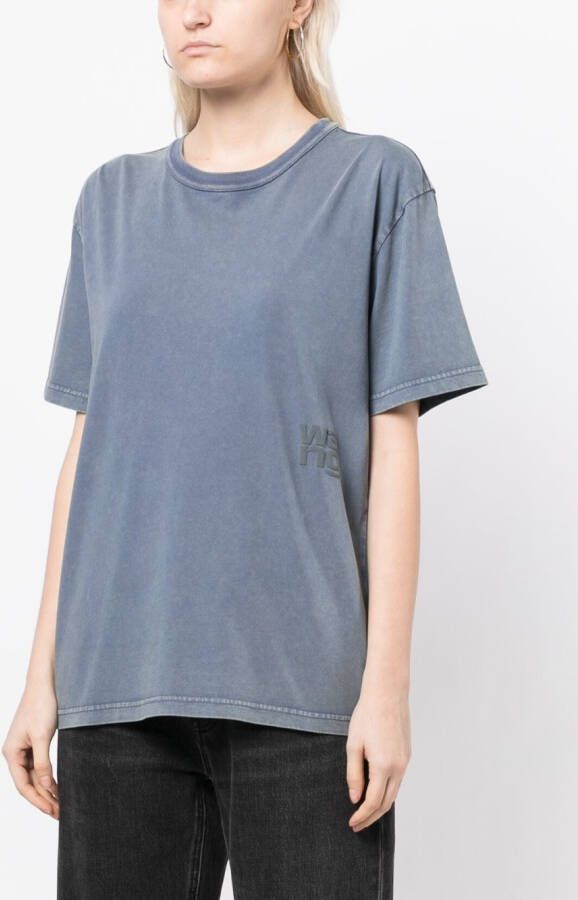 Alexander Wang T-shirt met geborduurd logo Blauw