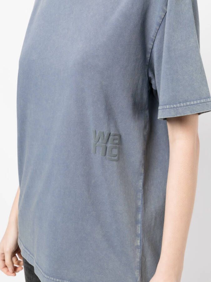 Alexander Wang T-shirt met geborduurd logo Blauw