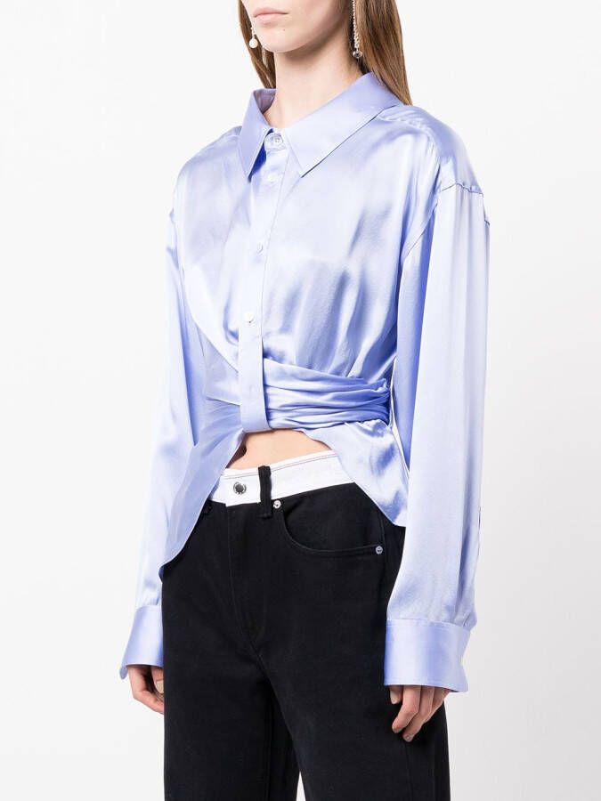 Alexander Wang Gesmockte blouse Blauw