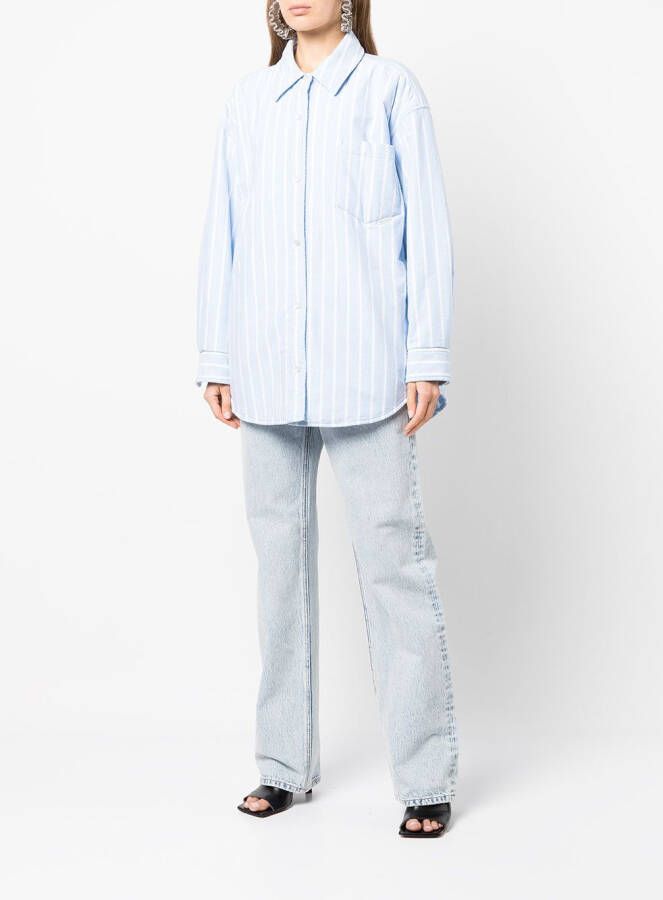 Alexander Wang Gewatteerd shirtjack Blauw