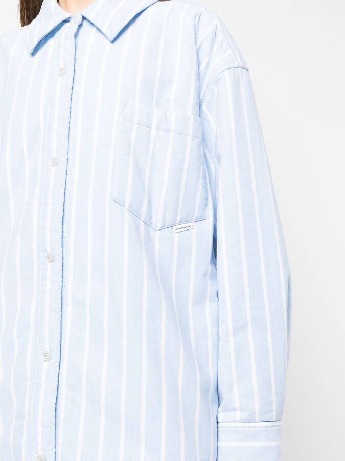 Alexander Wang Gewatteerd shirtjack Blauw