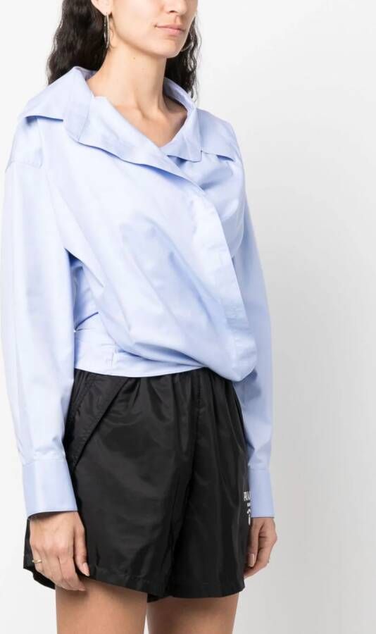 Alexander Wang Gewikkelde blouse Blauw