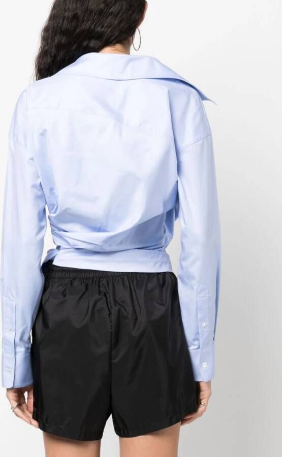 Alexander Wang Gewikkelde blouse Blauw