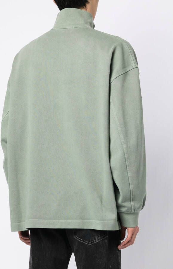 Alexander Wang Sweater met halve rits Groen