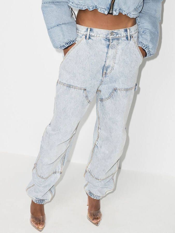 Alexander Wang Jeans met wijde pijpen Blauw