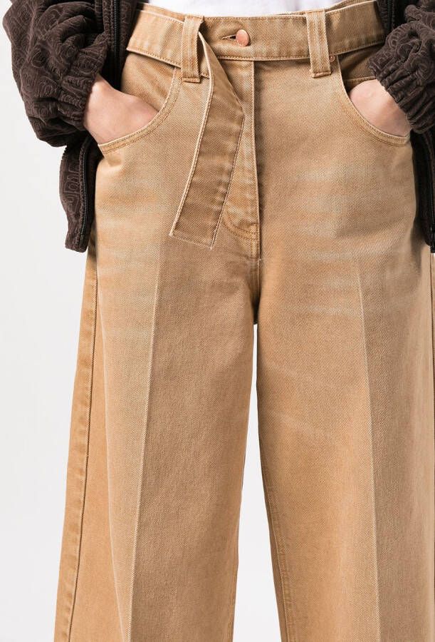 Alexander Wang Jeans met wijde pijpen Bruin