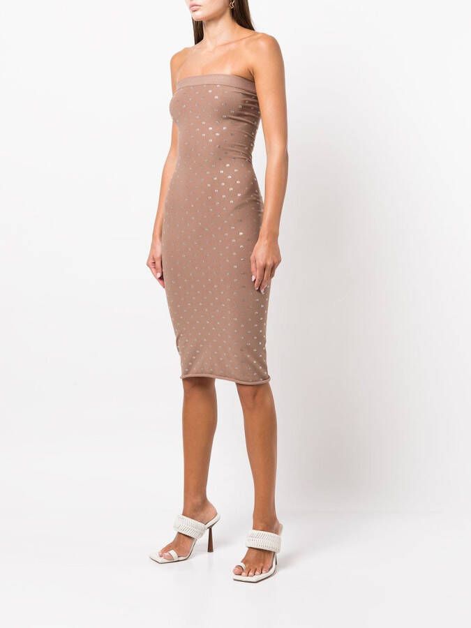Alexander Wang Jurk met logoprint Bruin
