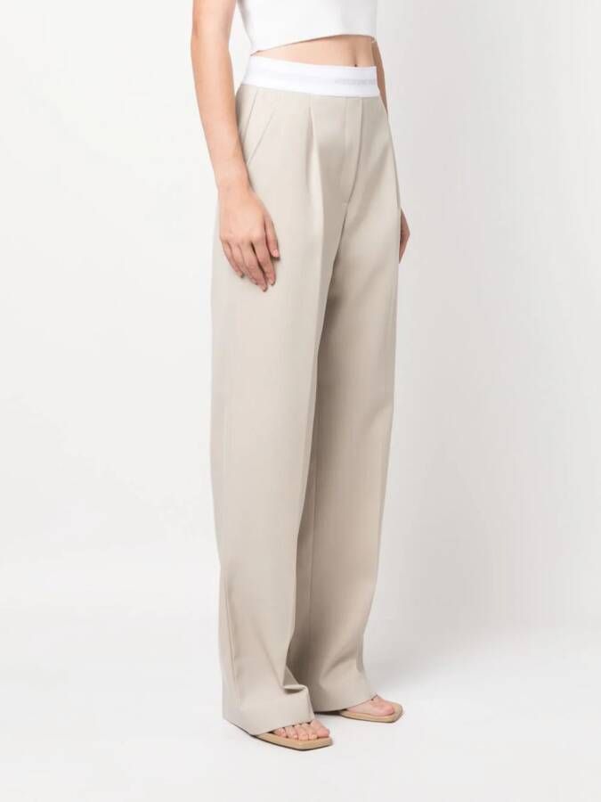 Alexander Wang Broek met logoband Beige
