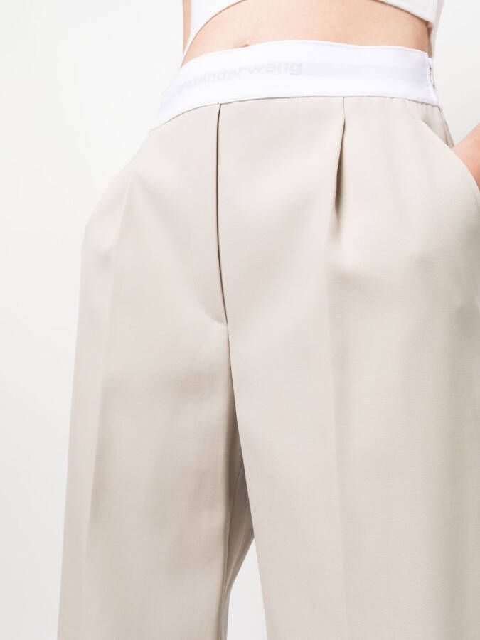Alexander Wang Broek met logoband Beige