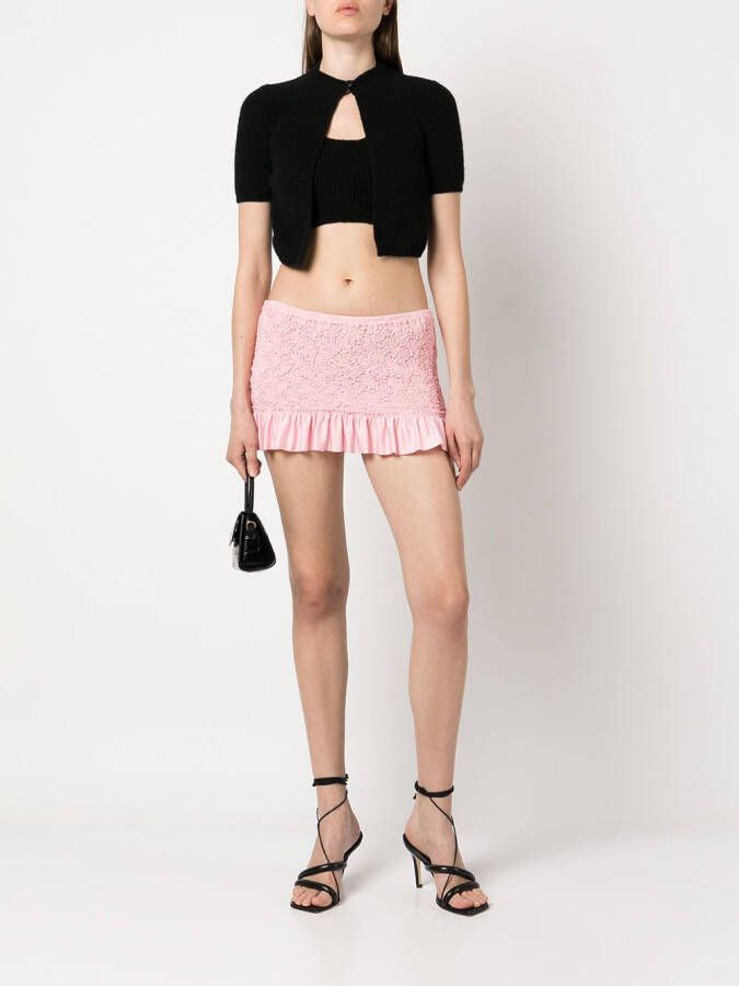 Alexander Wang Mini-rok met ruche afwerking Roze