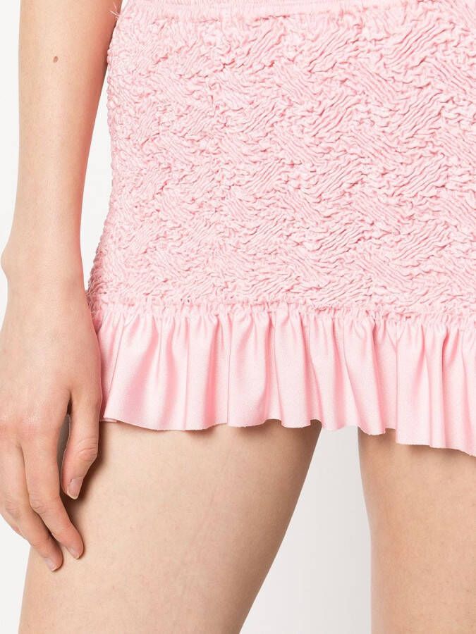 Alexander Wang Mini-rok met ruche afwerking Roze