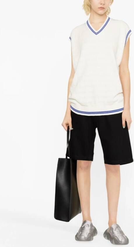 Alexander Wang Gestreepte top Wit