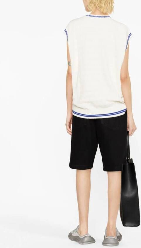 Alexander Wang Gestreepte top Wit