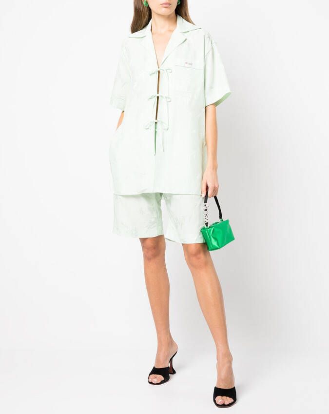 Alexander Wang Pyjamashirt met jacquard Groen