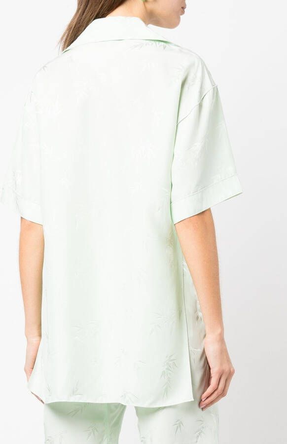 Alexander Wang Pyjamashirt met jacquard Groen