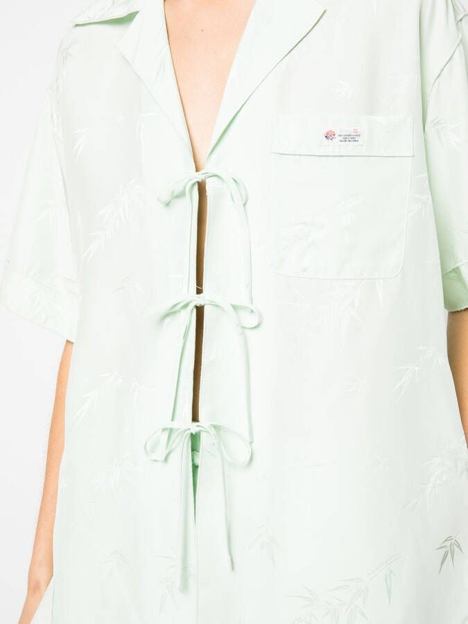 Alexander Wang Pyjamashirt met jacquard Groen