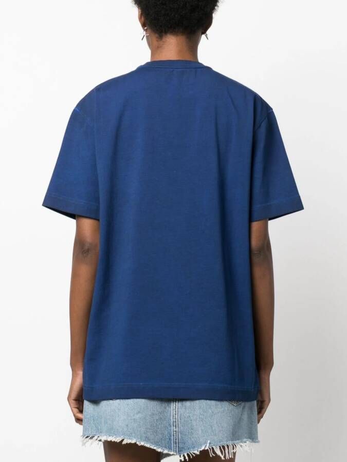 Alexander Wang T-shirt met logo-reliëf Blauw