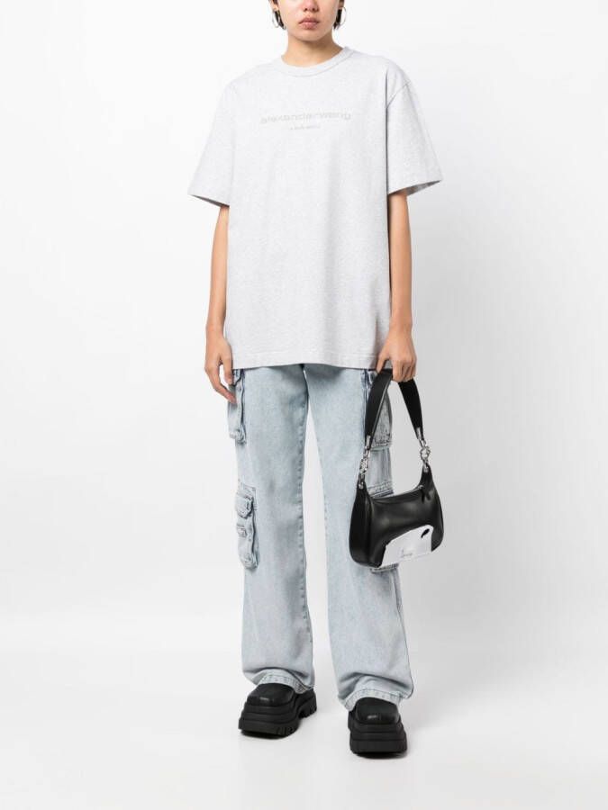 Alexander Wang T-shirt met logo Grijs