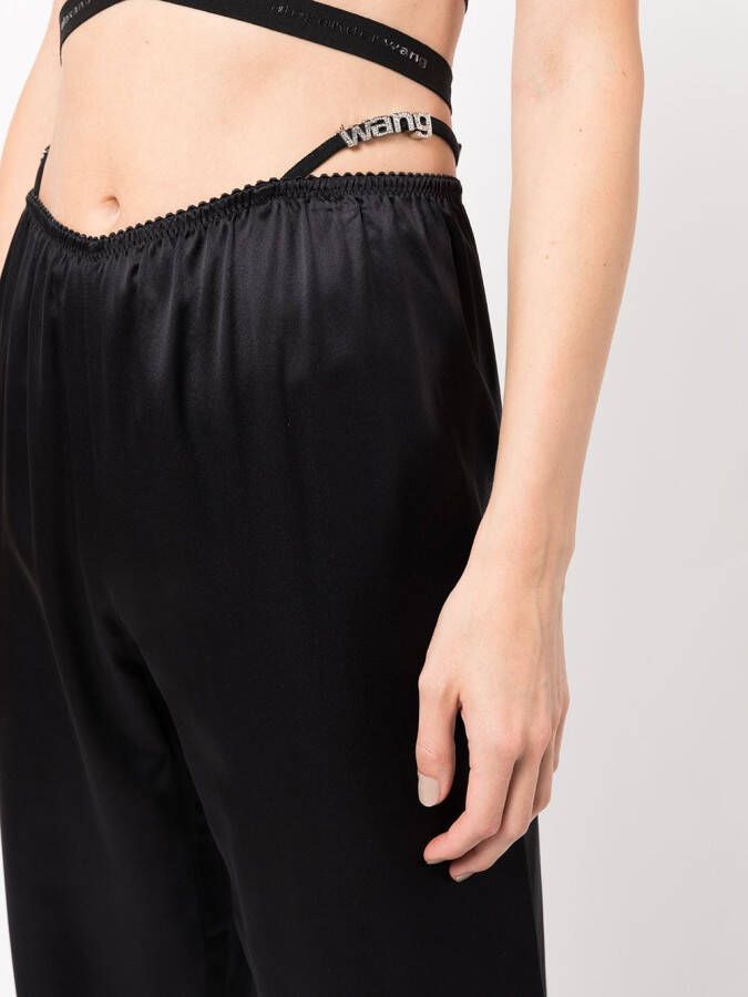 Alexander Wang Satijnen broek Zwart