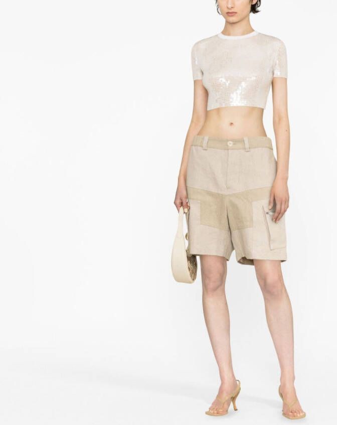 Alexander Wang T-shirt verfraaid met pailletten Wit