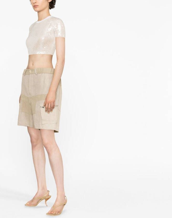 Alexander Wang T-shirt verfraaid met pailletten Wit