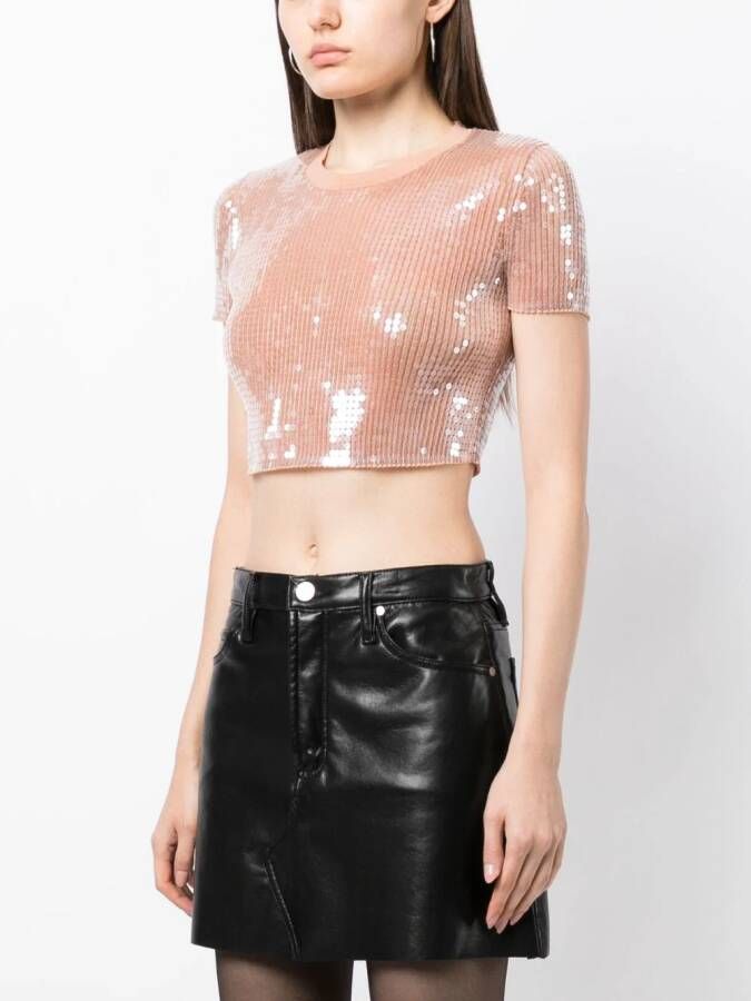 Alexander Wang T-shirt verfraaid met pailletten Roze