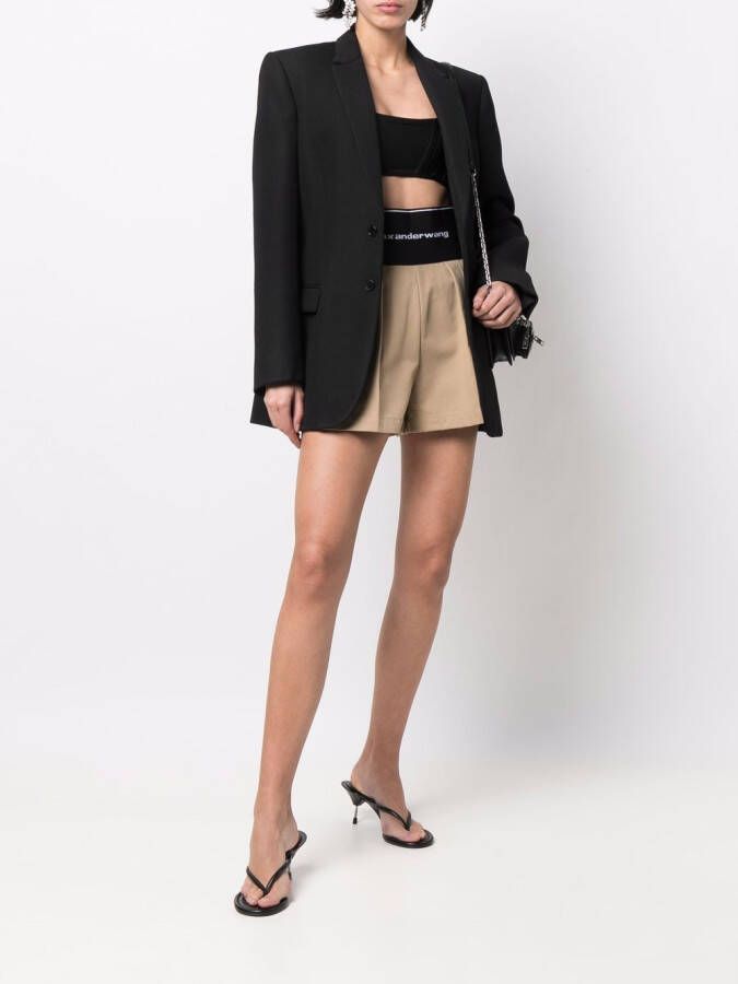 Alexander Wang Shorts met geplooid detail Bruin