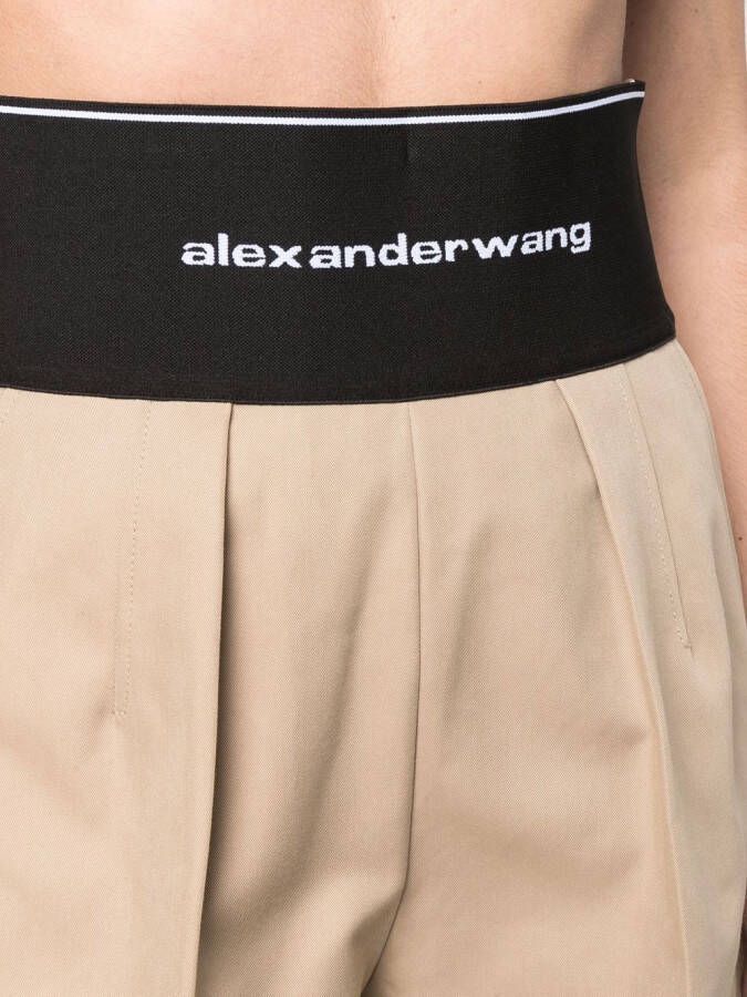 Alexander Wang Shorts met geplooid detail Bruin