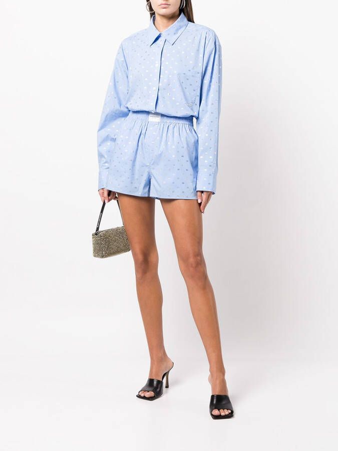 Alexander Wang Shorts met krijtstreep Blauw