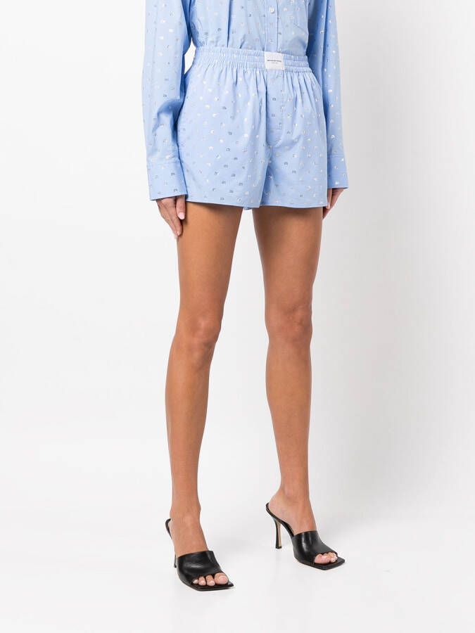 Alexander Wang Shorts met krijtstreep Blauw