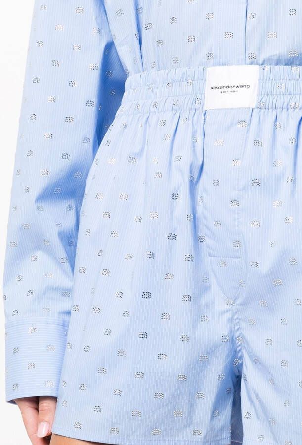 Alexander Wang Shorts met krijtstreep Blauw