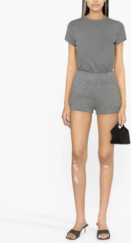 Alexander Wang Shorts met metallic draad Grijs