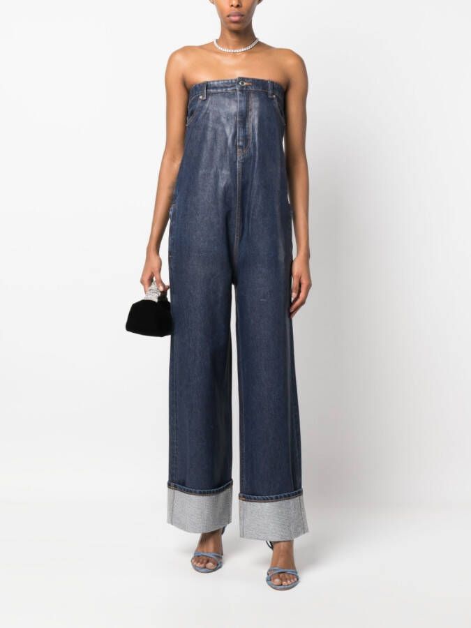 Alexander Wang Strapless jumpsuit Blauw