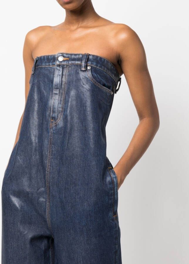 Alexander Wang Strapless jumpsuit Blauw