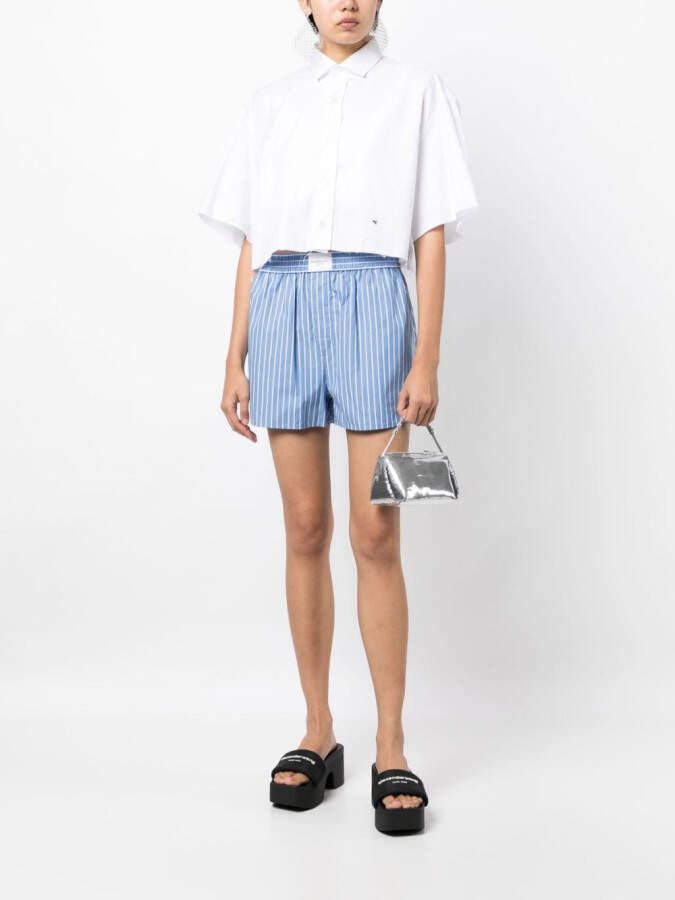 Alexander Wang Gestreepte shorts Blauw