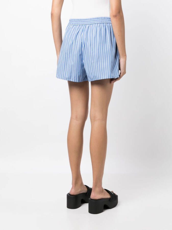 Alexander Wang Gestreepte shorts Blauw