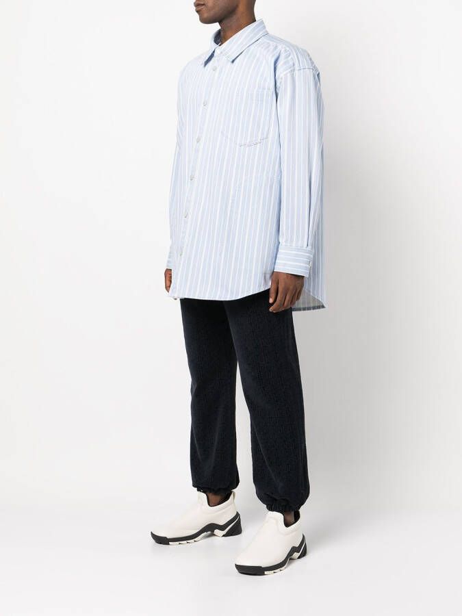 Alexander Wang Gestreept shirtjack Blauw