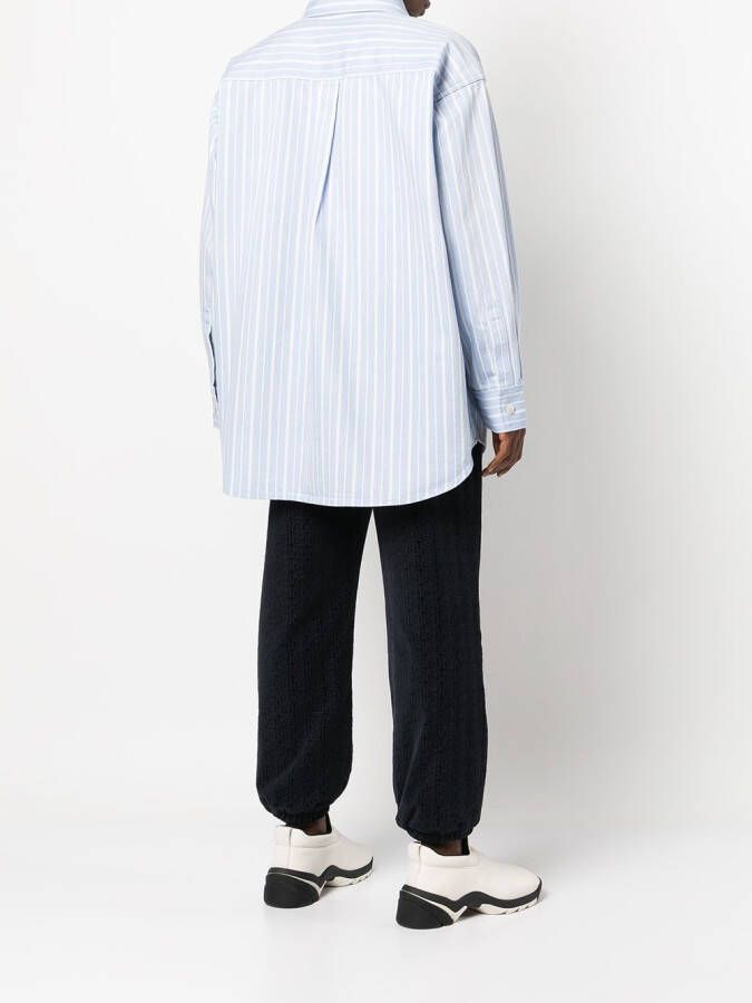 Alexander Wang Gestreept shirtjack Blauw