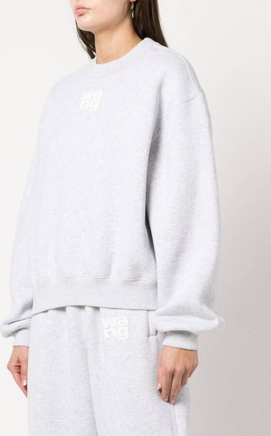 Alexander Wang Sweater met logoprint Grijs