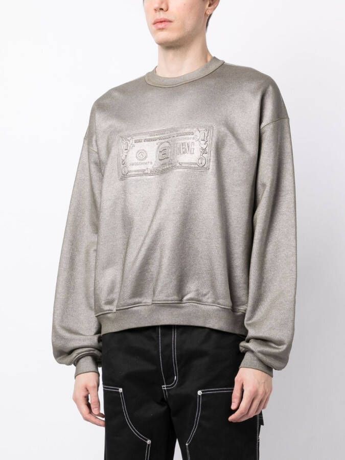 Alexander Wang Sweater met metallic afwerking Grijs