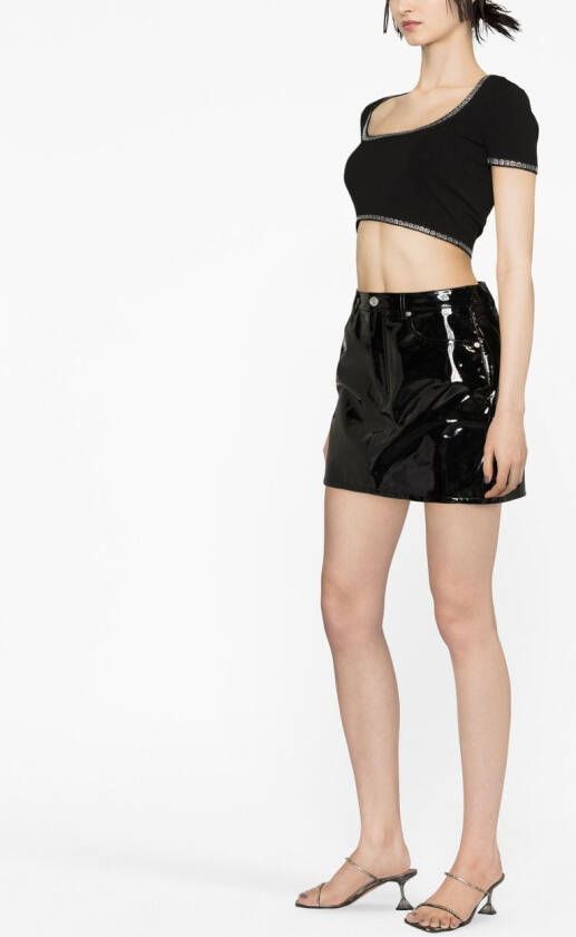 Alexander Wang T-shirt met diepe ronde hals Zwart