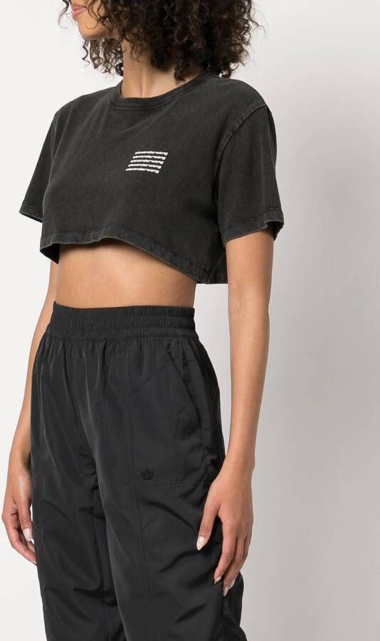 Alexander Wang T-shirt met logo Grijs